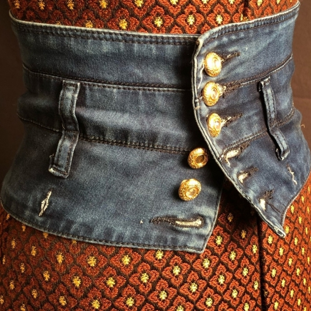 OOAK Salvaje Evolution denim corset belt